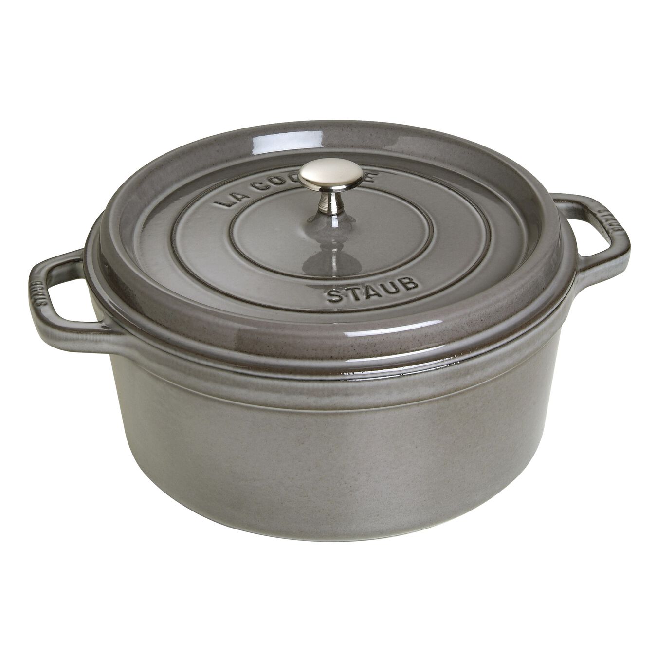 6.75 l cast iron round Cocotte, graphite-grey - Visual Imperfections,,large 1