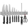 10-pc, Set with 17.5" stainless magnetic knife bar,,large