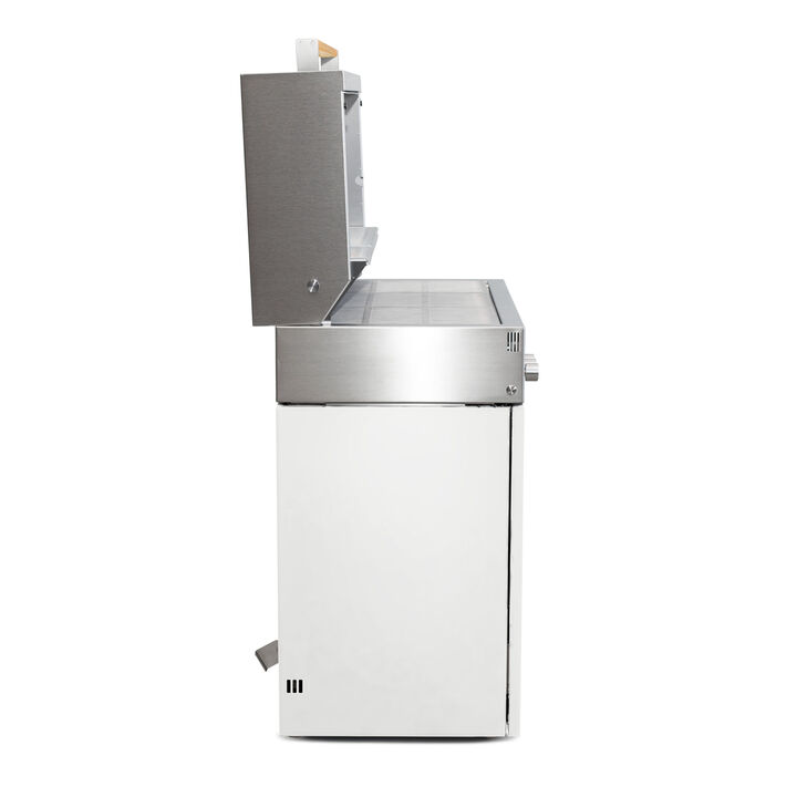 Flammkraft Model D, Natural gas grill, ivory-white, large 3