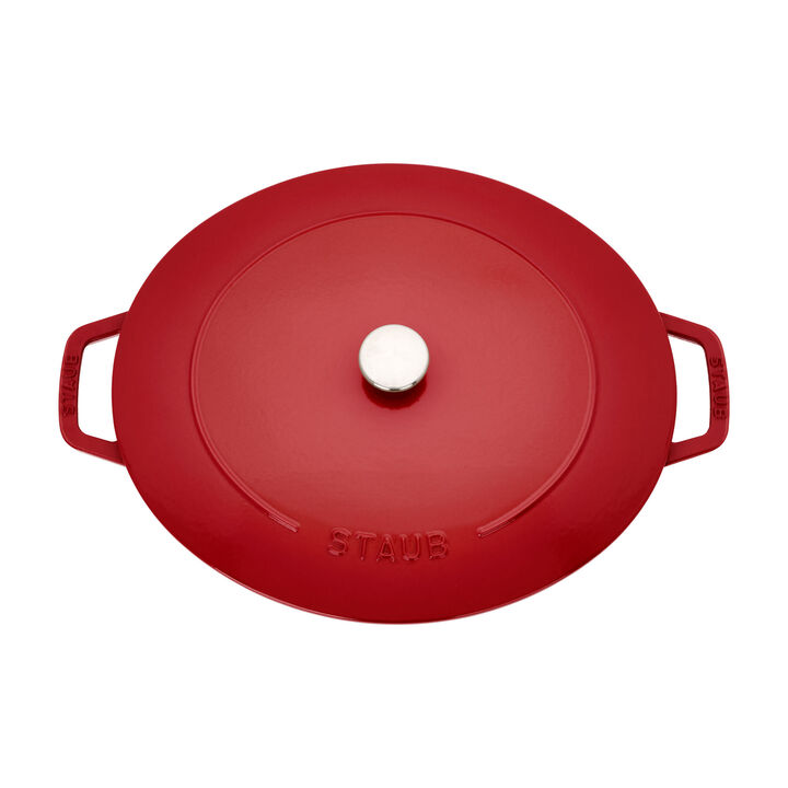 Cast Iron, 6.25 qt, Wide Oval Dutch Oven, cherry, large 4