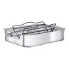  18/10 Stainless Steel rectangular Oven dish, silver,,large