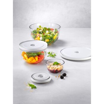 Vacuum bowl set S/M/L / 6-par&ccedil;a, Cam, şeffaf-beyaz,,large 8