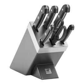 ZWILLING Gourmet, Set di coltelli con ceppo con sistema autoaffilante - 7-pz., grigio