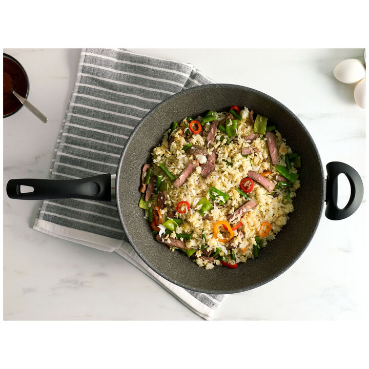 Bologna Granitium, 32 cm / 12.5 inch aluminum Wok, large 4