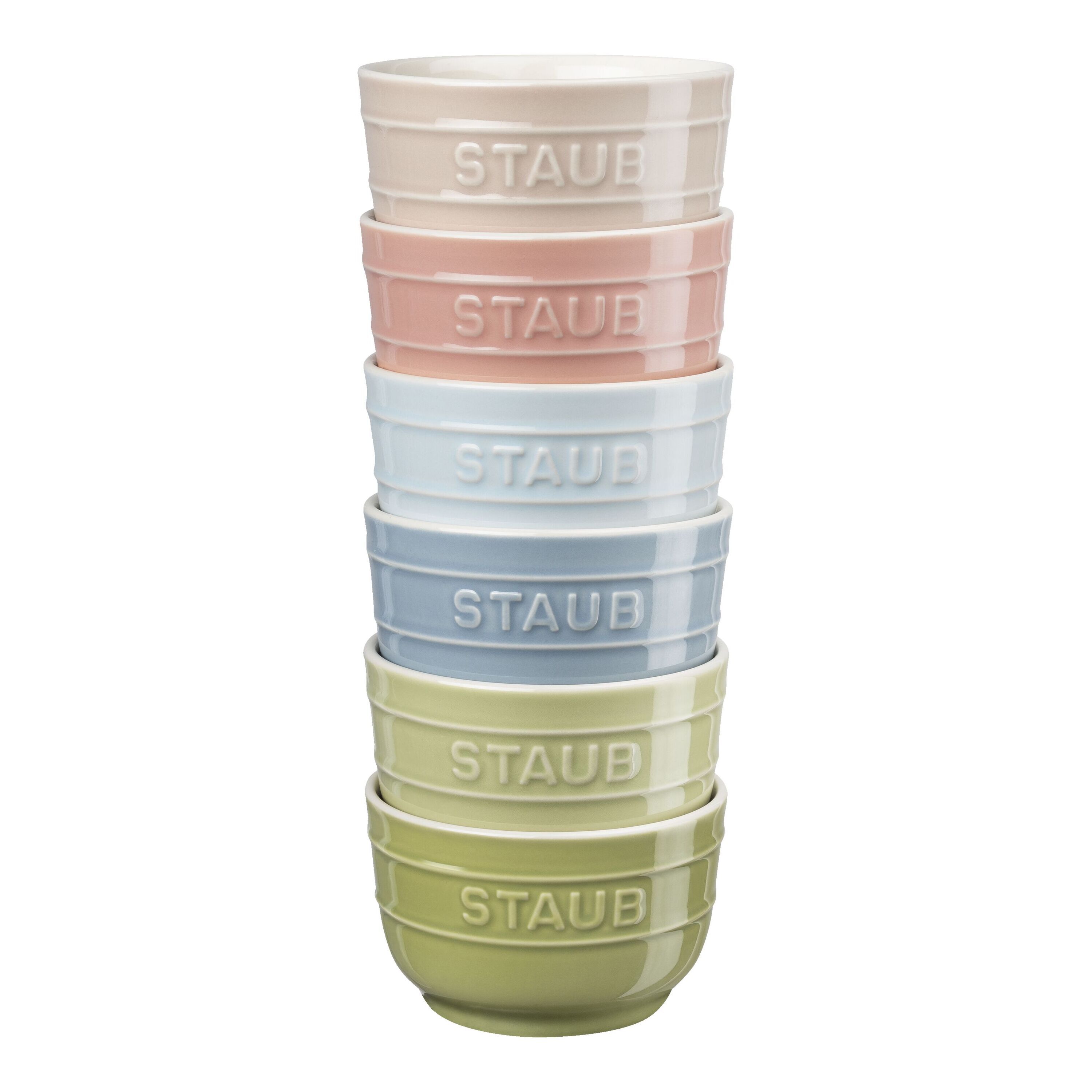 ストウブ Ceramique ラムカンセット macaron 9 cm / 6-個