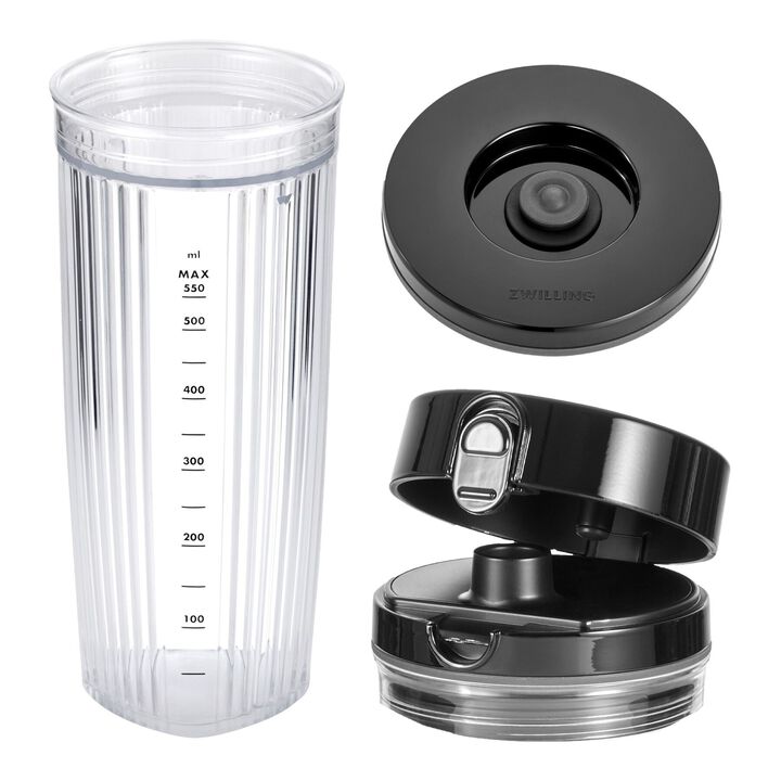 Enfinigy, Personal Blender Jar with Drinking Lid and Vacuum Lid, large 1