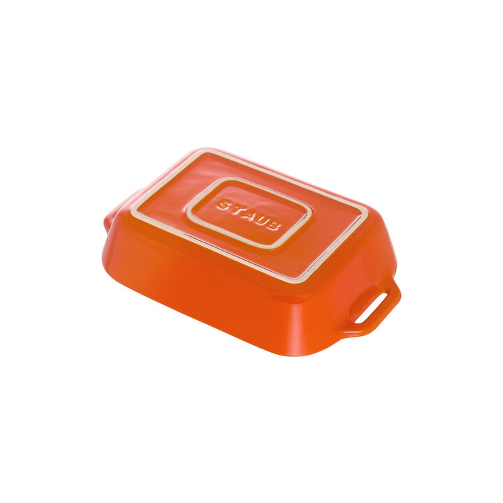 Ceramique, 14 x 11 cm, Assiette chaude, Orange, large 3