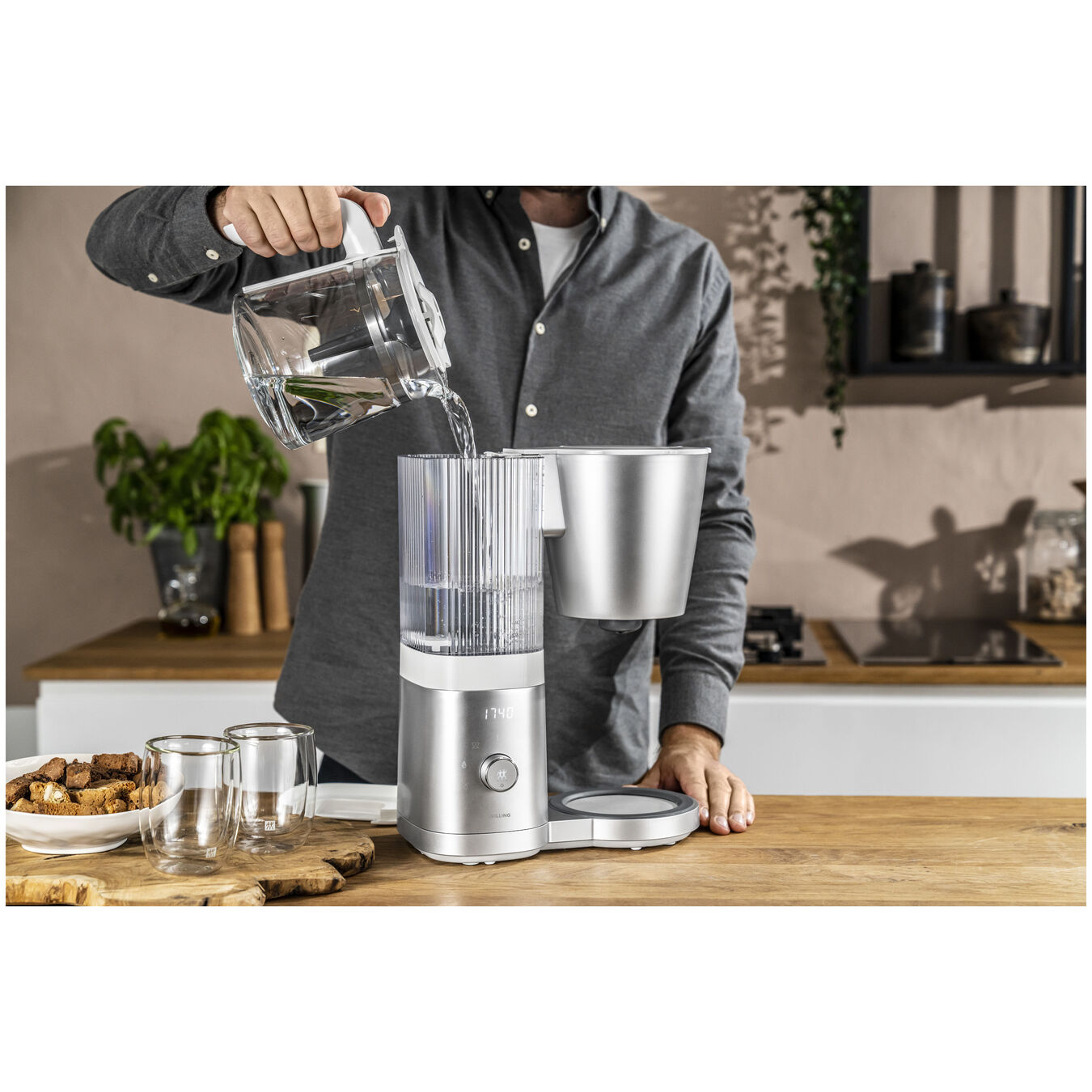 Drip coffee maker, Plastic | silver | UK,,large 5