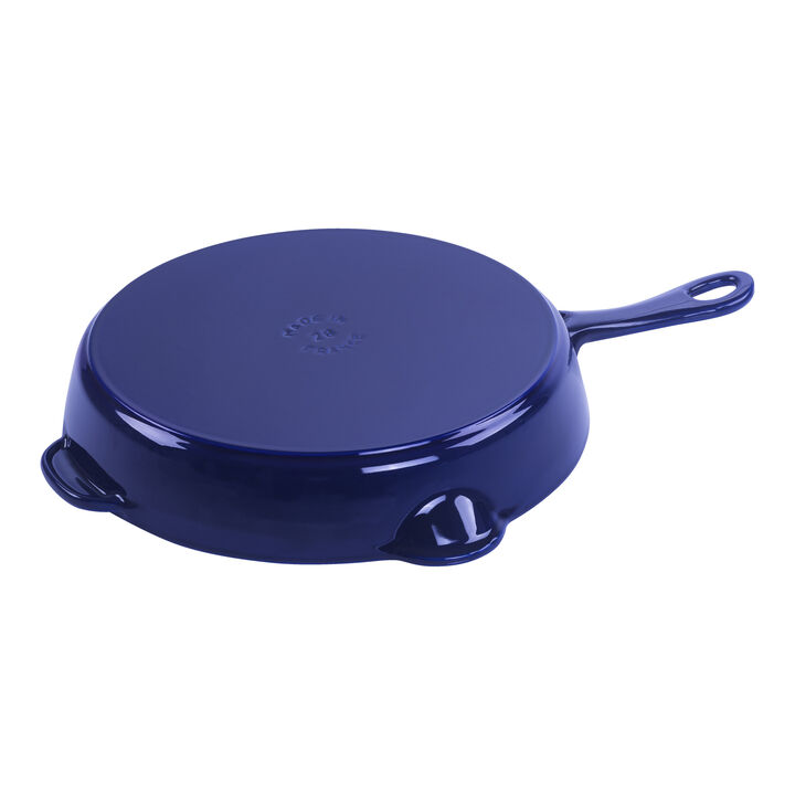 Cast Iron, 11-inch, Traditional Deep Skillet, Dark Blue, large 2