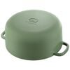 26 cm round Cast iron Cocotte green,,large