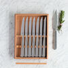 8-pc, 18/10 Stainless Steel Steak Knife Set With Wood Presentation Box,,large