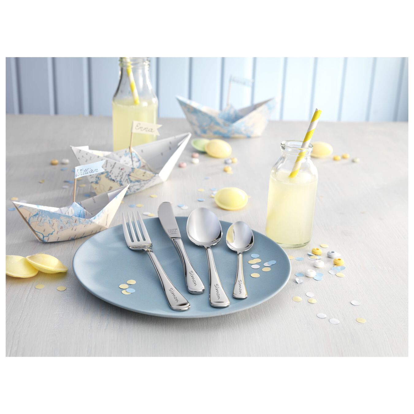 4-pcs polished Children's cutlery set,,large 2