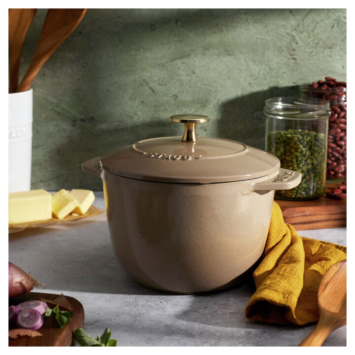 Cast Iron, 1.5 qt, Petite French Oven, sesame, large 2