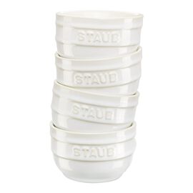 Staub Ceramique, 4-pcs Ceramic Ramekin set ivory-white