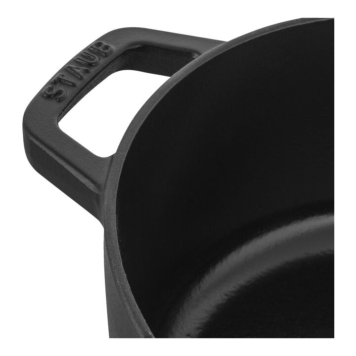 Cast Iron, 6.25 qt, Wide Oval Dutch Oven, black matte, large 3
