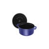 22 cm round Cast iron Cocotte dark-blue,,large
