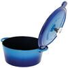 3.7 l cast iron round French oven, blue, small 2