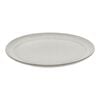 20 cm ceramic round Plate flat, white truffle,,large