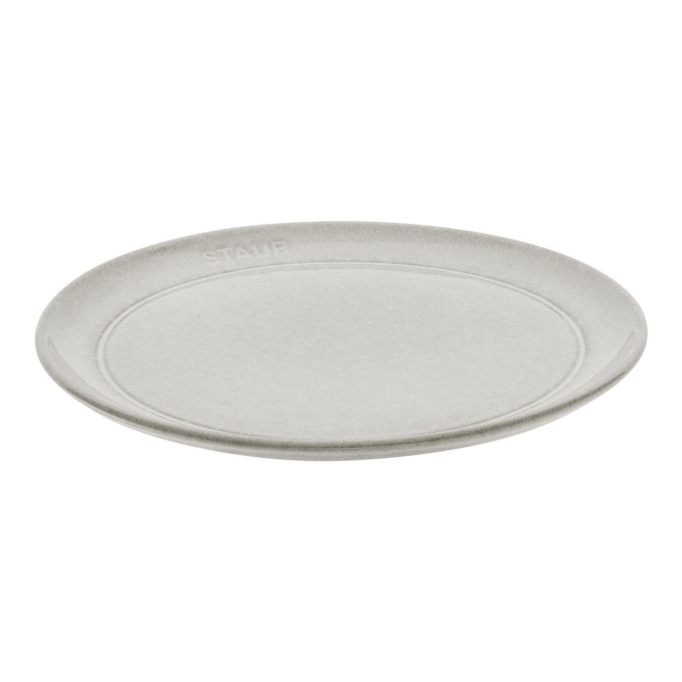 20 cm ceramic round Plate flat, white truffle,,large 1
