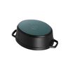 6.75 l cast iron oval Cocotte, black - Visual Imperfections,,large