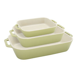 3-pc, Rectangular Baking Dish Set, light green