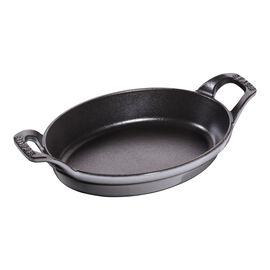 Staub Cast Iron - Baking Dishes & Roasters, 8-inch, oval, Gratin Baking Dish, graphite grey