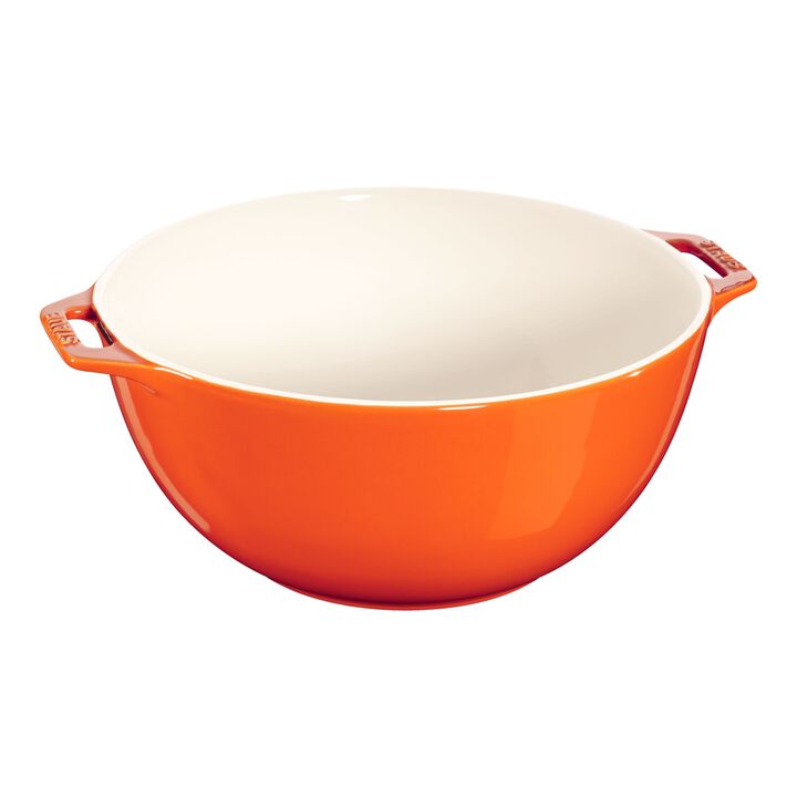 Stentøj, Skål 25 cm, Keramisk, Orange, large 1