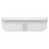 Lunch box L plate, Plastique, semi transparent-Gris,,large