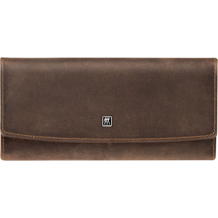 PREMIUM, 6-pc, Leather Snap Fastener Case, Brown, large 2