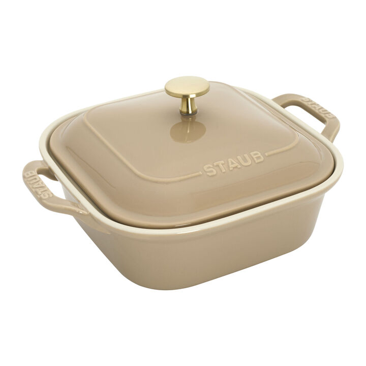 Stoneware, 4-pc, Mixed Baking Dish Set, sesame, large 3