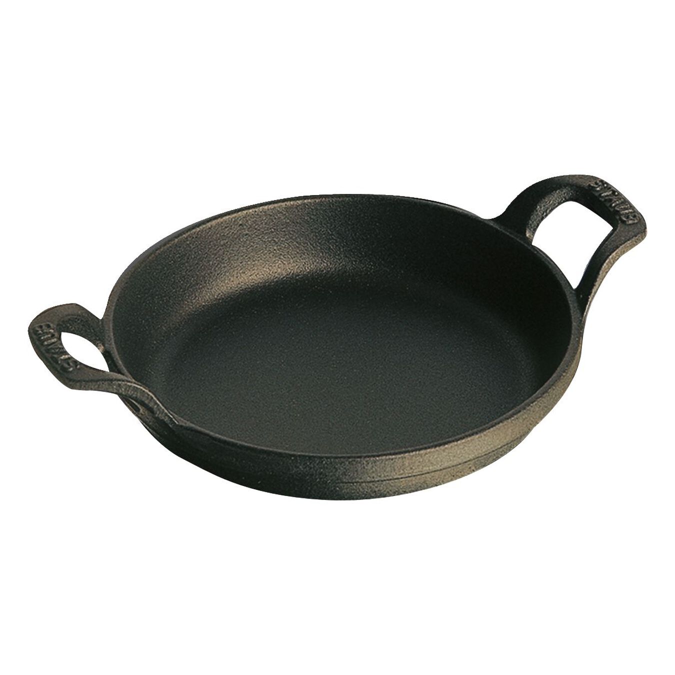 12 cm round Cast iron Oven dish black,,large 2