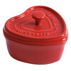 Ceramic, 3-pc, Mini Heart Dutch Oven Set, cherry, small 3