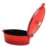  cast iron oval French oven, red,,large