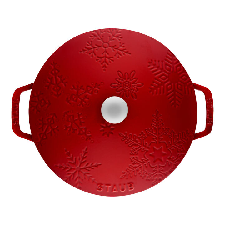 La Cocotte, 3.6 l cast iron round Winter Essential French Oven, cherry - Visual Imperfections, large 3