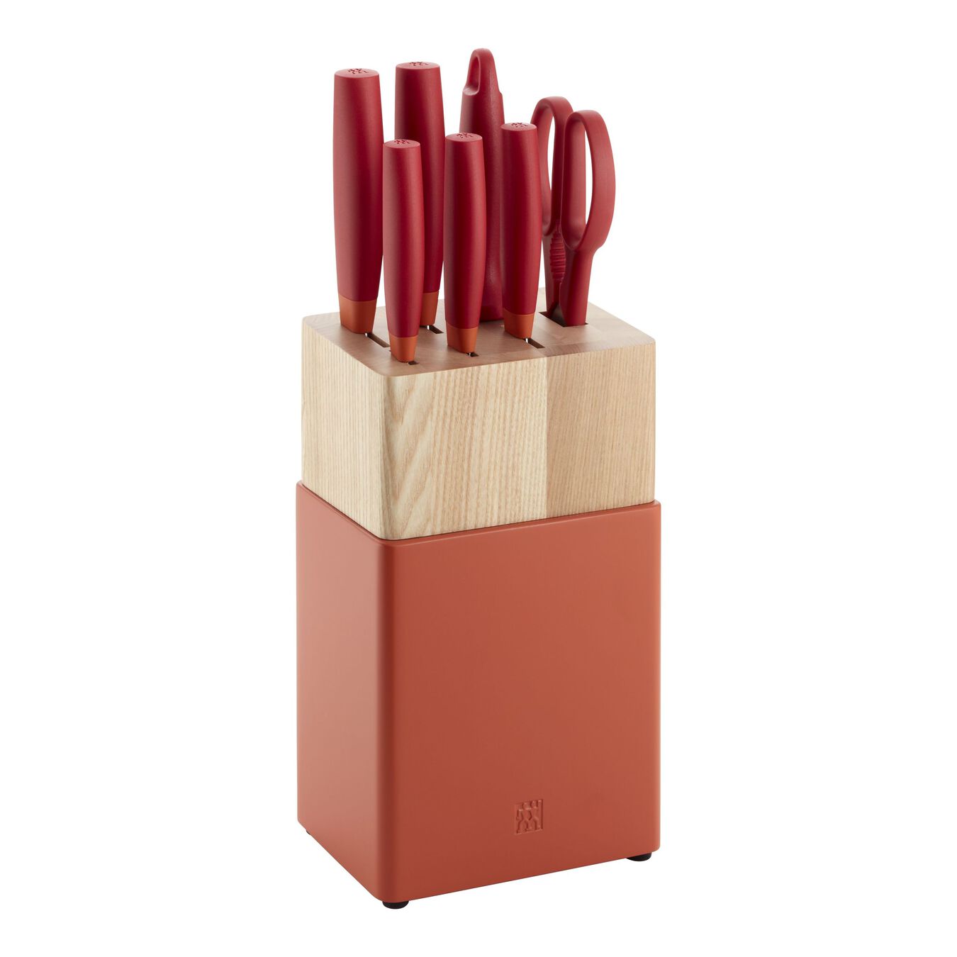Set di coltelli con ceppo - 8-pz., rosso,,large 1