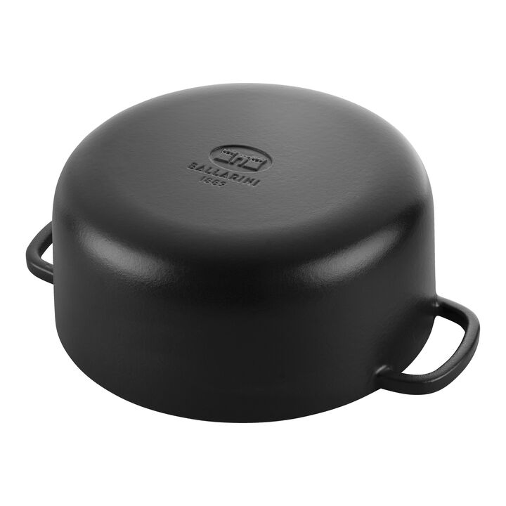 Bellamonte, Cocotte 28 cm, Rond(e), Noir mat, Fonte, large 4
