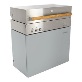 Natural gas grill, light grey