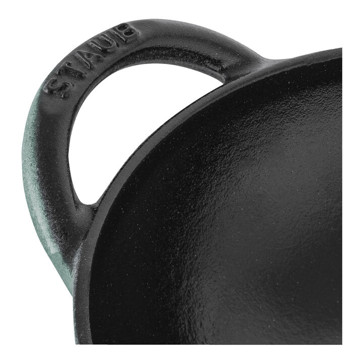 Specialities, 16 cm / 6.5 inch cast iron Mini Wok, eucalyptus, large 3