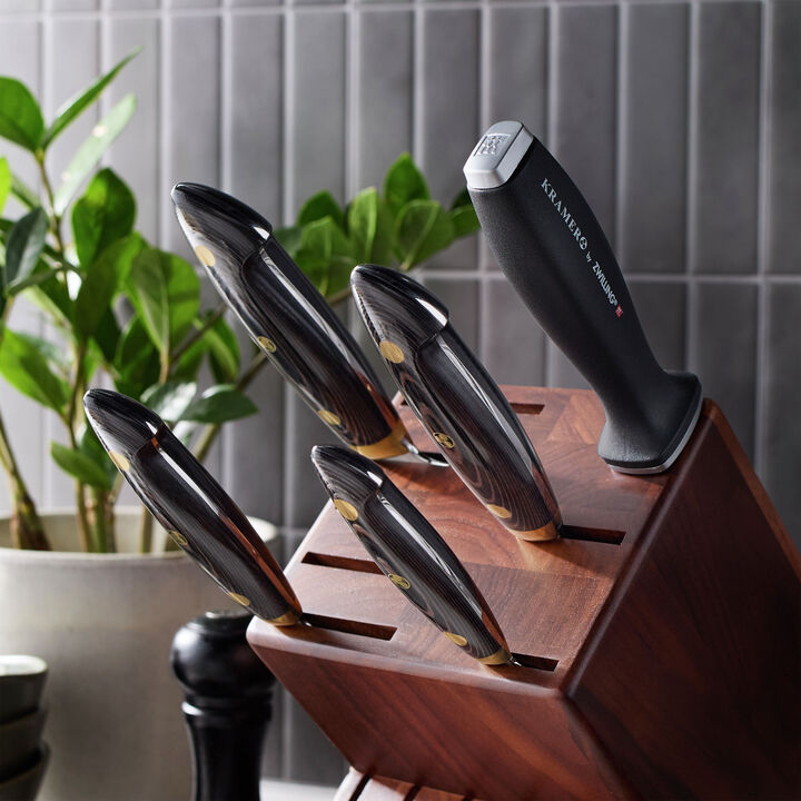 Bob Kramer Carbon 2.0, 7-pc, Knife block set, brown-black, large 4