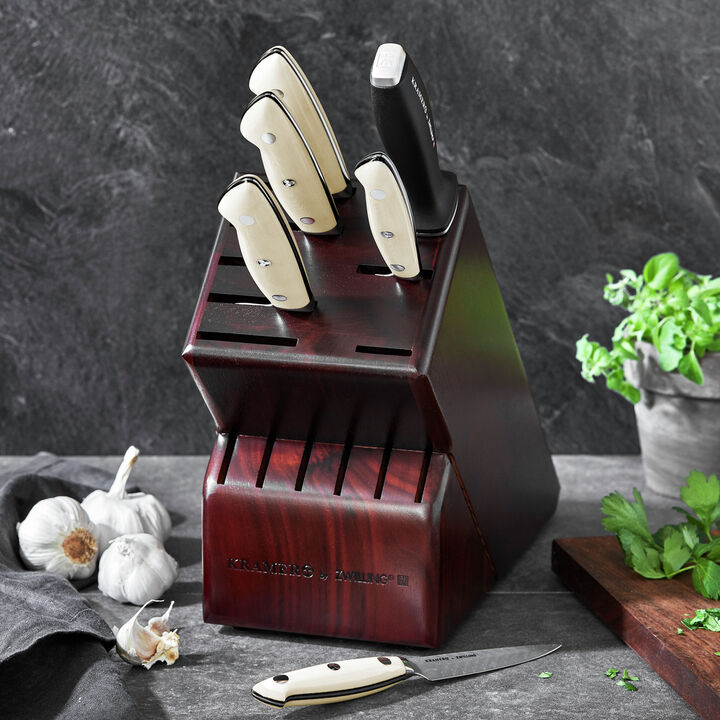 KRAMER Cumulus, 7-pc, Knife block set, pure-white, large 2