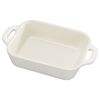 Ceramic - Rectangular Baking Dishes/ Gratins, 13-x 9.5-inch, Rectangular, Baking Dish, Ivory-white, small 2