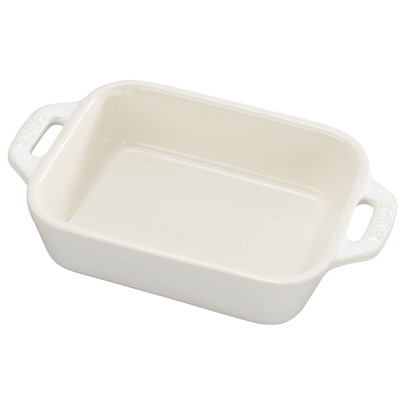 19 cm x 12 cm rectangular Ceramic Oven dish ivory-white,,large 2