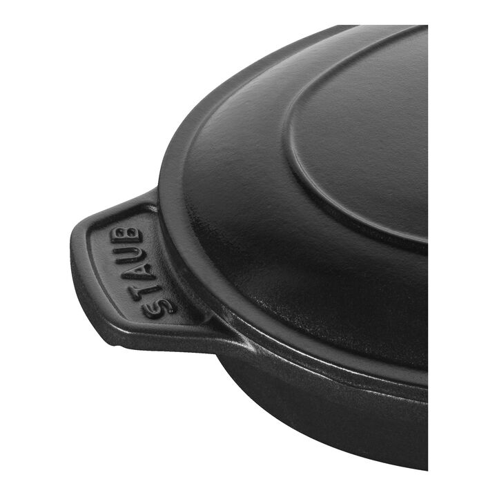 Specialities, 1 l cast iron oval Baking Dish, black, large 2
