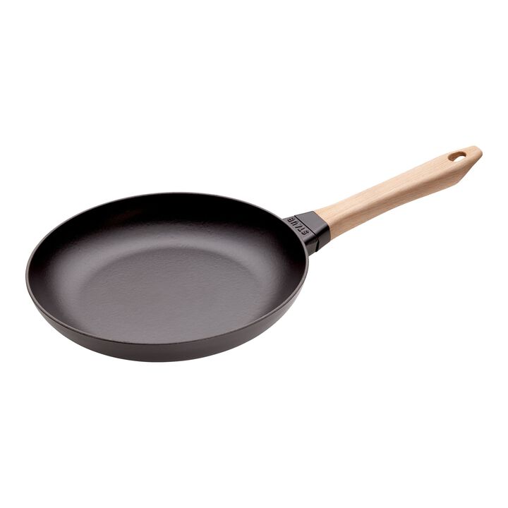 Pans, Padella con manico in legno - 26 cm, ghisa, Nero opaco, large 1