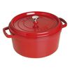 6.75 l cast iron round Cocotte, cherry - Visual Imperfections,,large