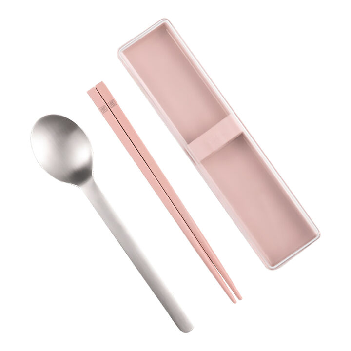 Chopsticks, 3 Piece, Chopstick set, pink, large 1