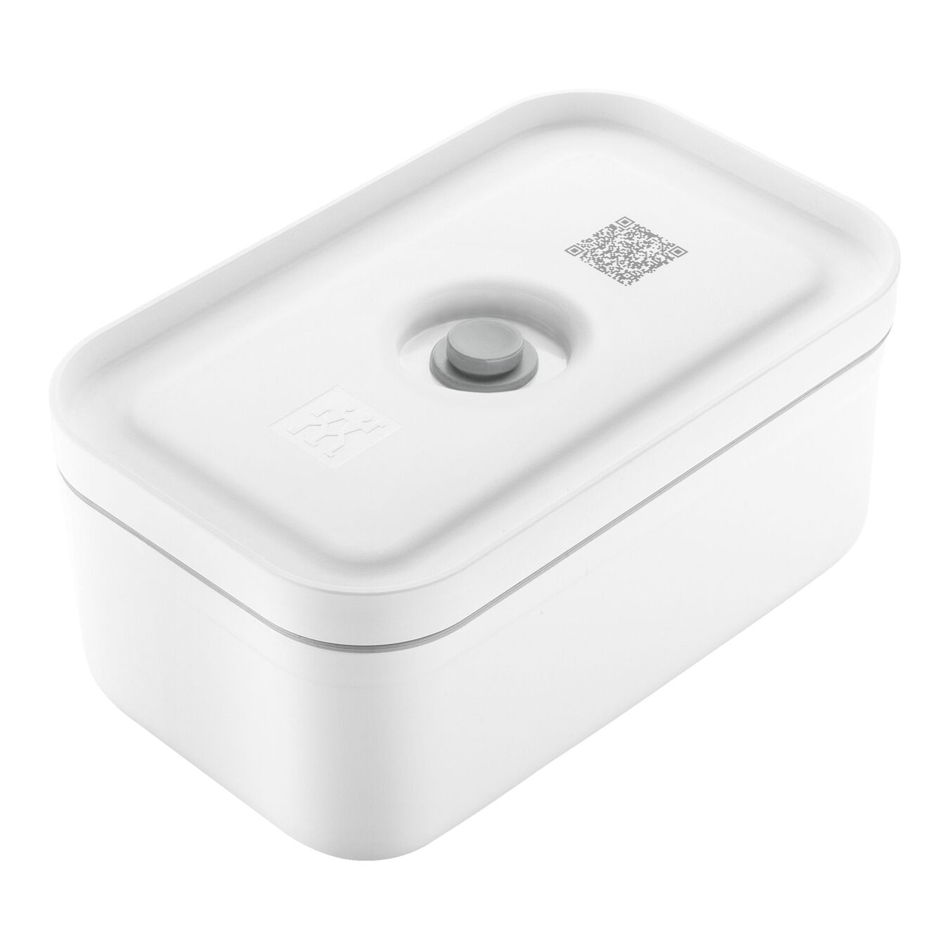 Lunch box sottovuoto M, plastica, bianco-grigio,,large 1