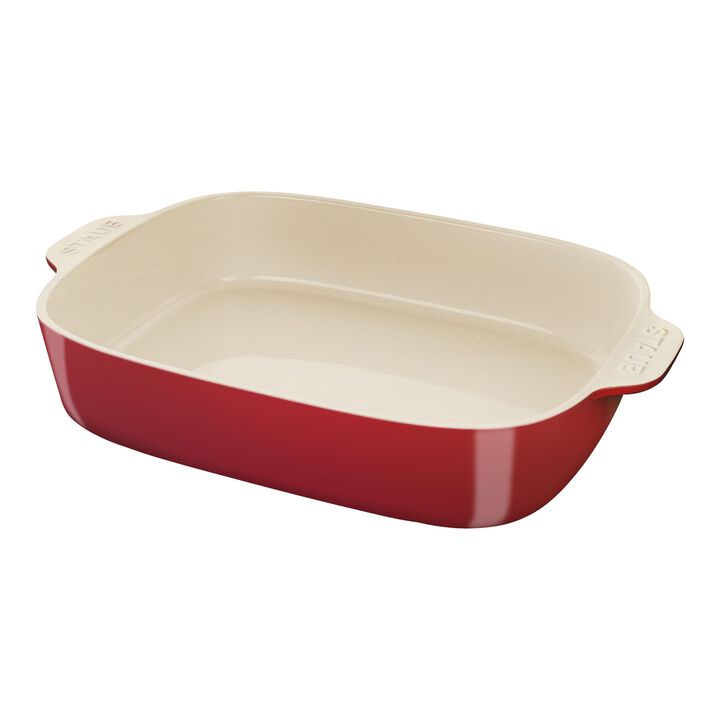 Ceramique, 3.7 l ceramic rectangular Oven dish, cherry, large 1