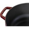 La Cocotte, 3.6 l cast iron round French oven with rooster drawing, grenadine-red, small 3