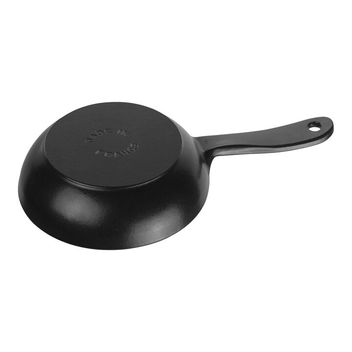 Pans, Padella - 16 cm, ghisa, Nero opaco, large 3